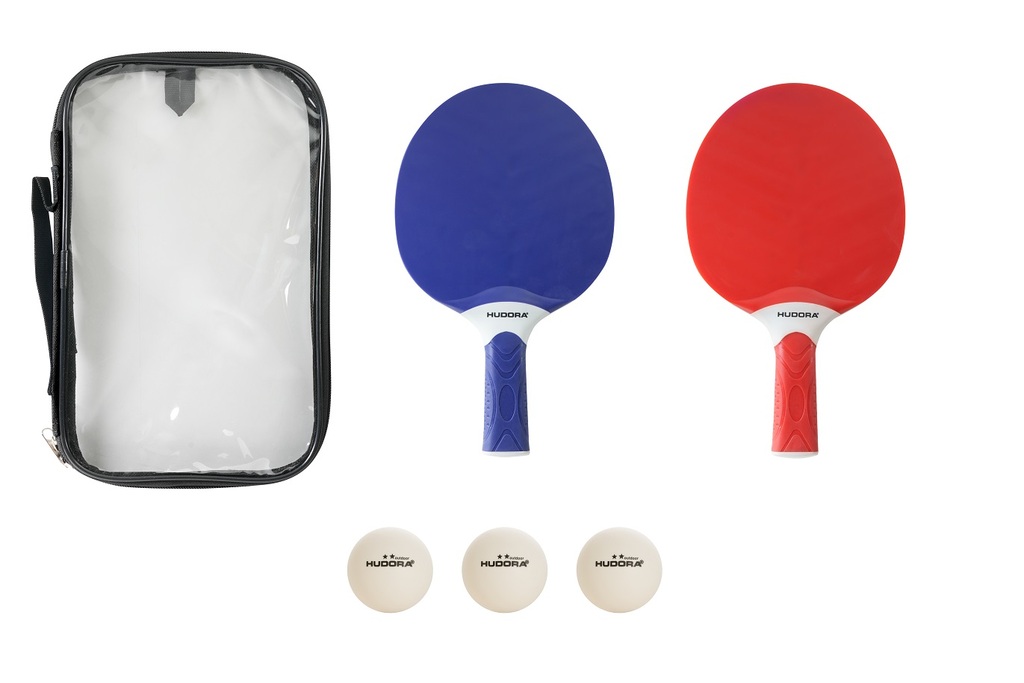 Set de ping-pong Hudora Outdoor (rouge/bleu)
