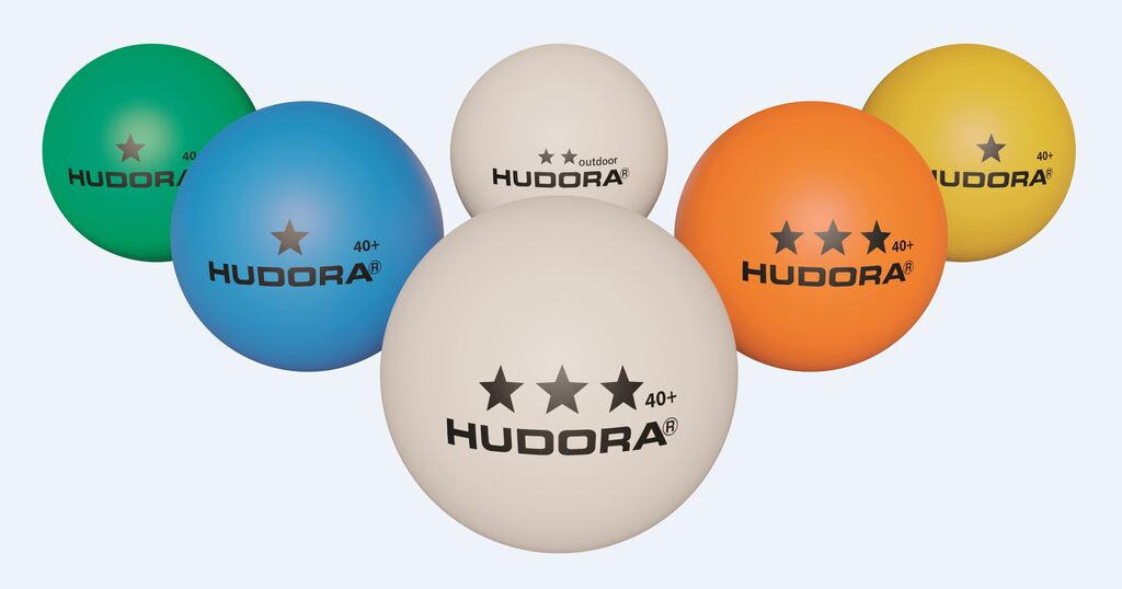 Hudora Tischtennisball-Mix Training (bunt, 20 Stk.)