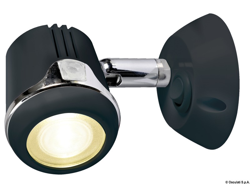 Lampe orientable, noire HI-POWER LED 12/24 V