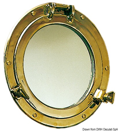 Porthole shaped mirror Ø 210 mm