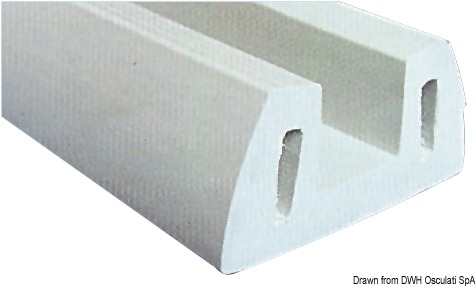 Baguette de récurage en PVC, gris 72x30 mm pièces de 2m