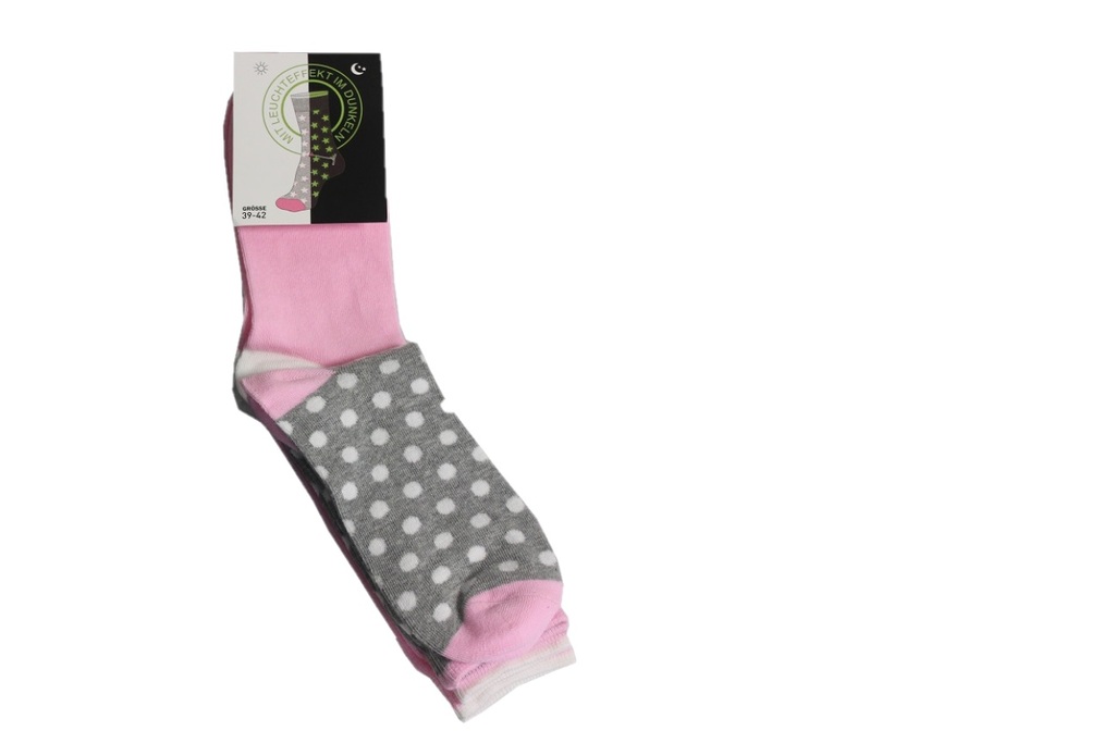 CHAMP Kinder & Damen Socken 2er Pack, Glowing (grau/pink, 35-38)