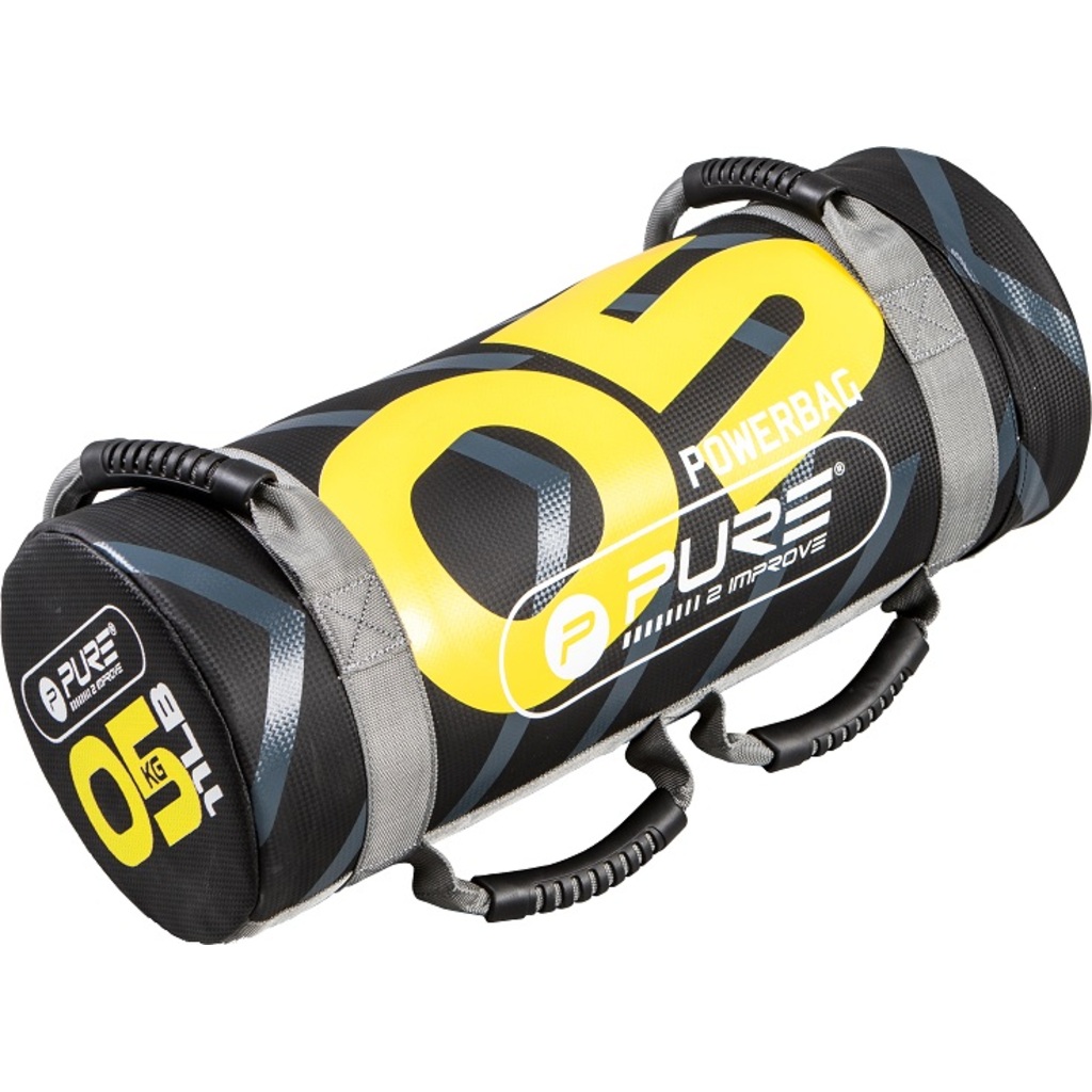Pure2improve Powerbag  (schwarz/gelb, 53cm × 22cm, 5kg, leicht)