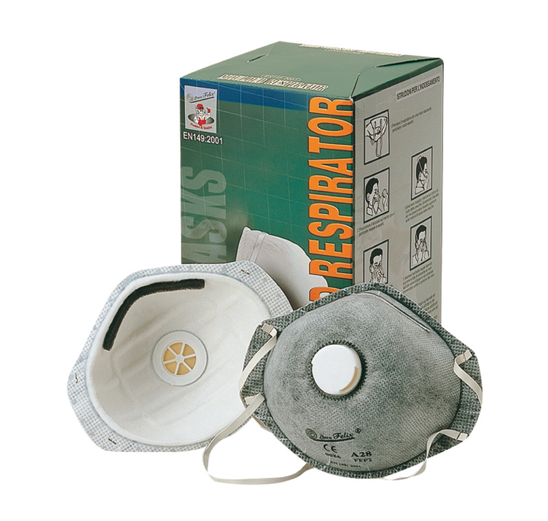 Masque de protection respiratoire à charbon actif EN 149:2001+A1:2009 FFP2 NR D