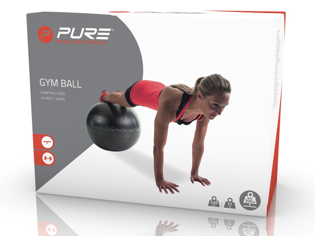 Pure2improve Gym Ball (Anthracite, ⌀65cm)