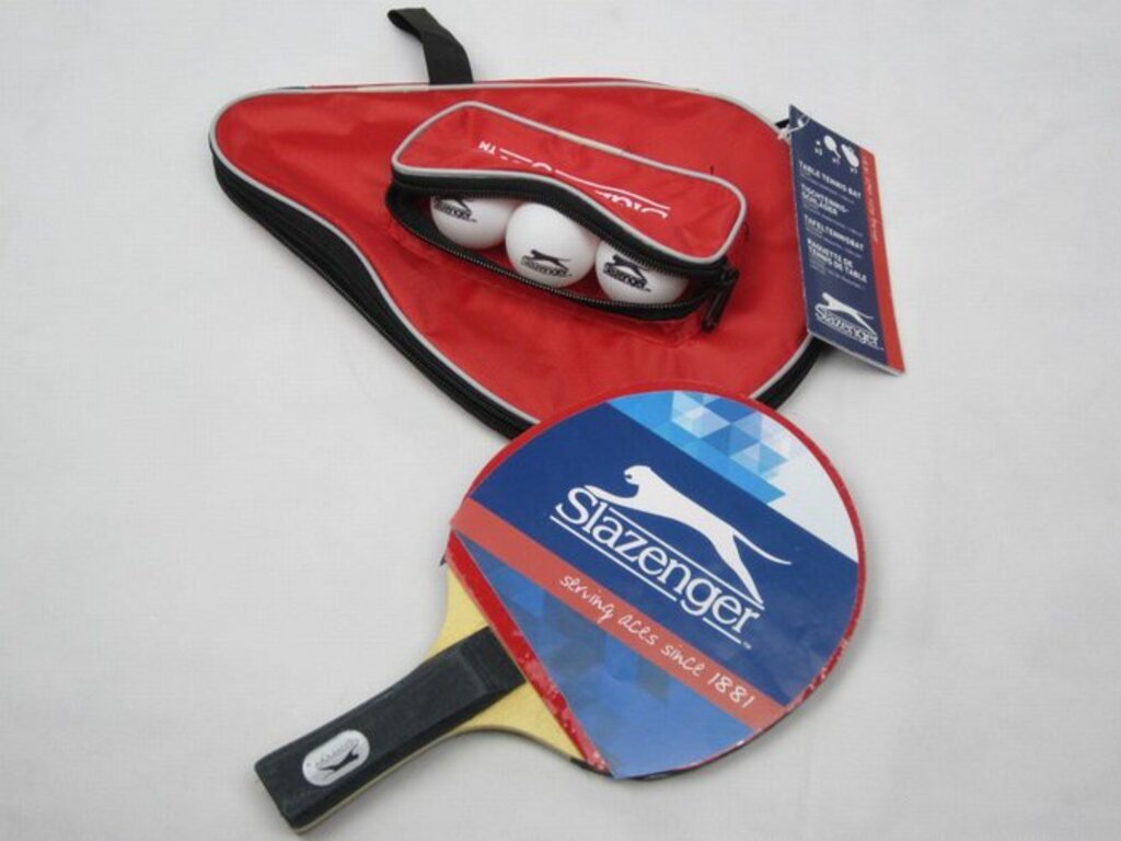 Slazenger Tischtennisschläger - Set (rot, 28cm × 19cm × 6.5cm, 0.258kg)