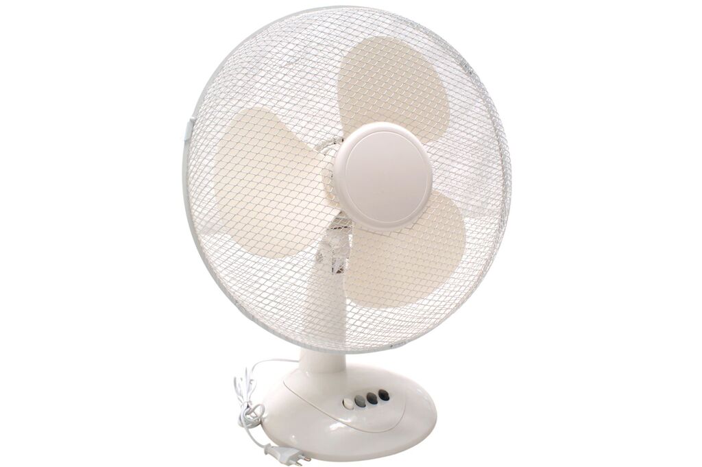 COOLserie table fan (white, ⌀30cm × 46cm)