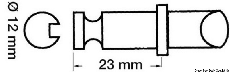 Scaletta in ottone cromata per gommone Bat/Lomac