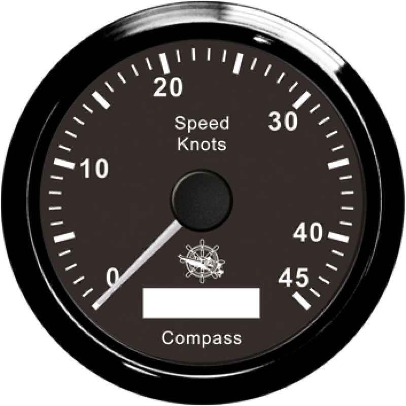 Geschwindigkeitsmesser GPS-Kompass schwarz/schwarz