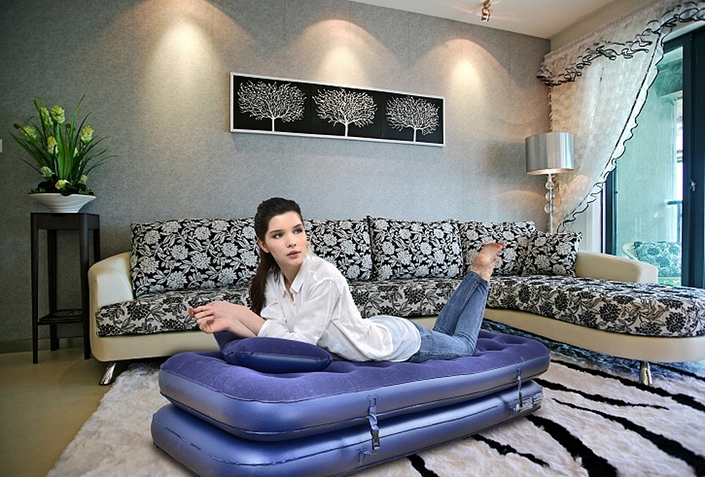 Jilong 4 IN 1 FLOCKED air BED (191cm × 73cm × 22cm)