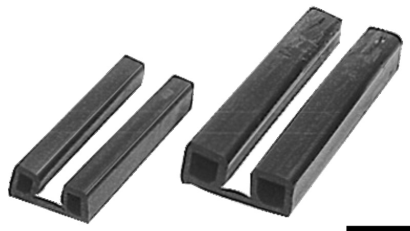 PVC profile strip, black 55x21 mm