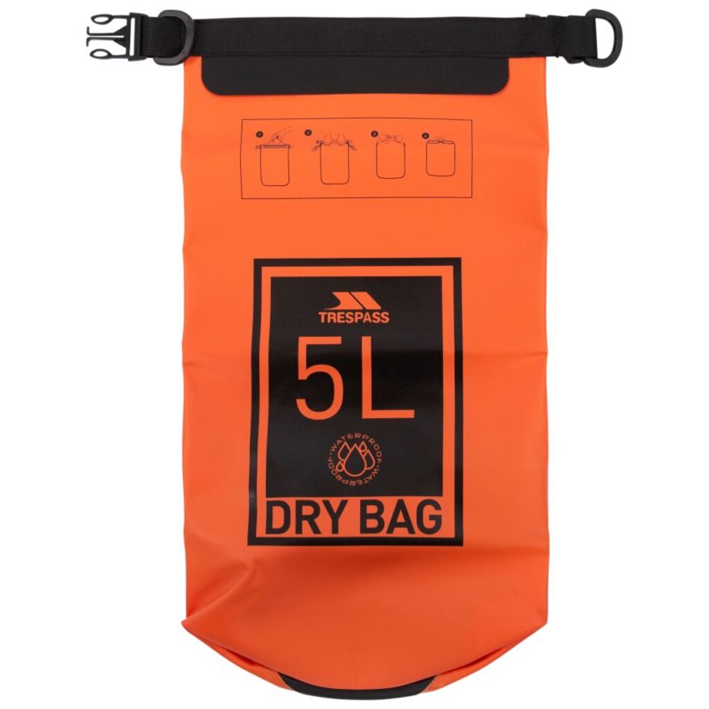 Trespass SUNRISE 5L drybag - borsa impermeabile (arancione, 5l)