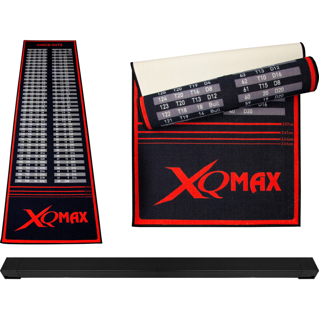 XQ Max Dartteppich (schwarz rot, 285cm × 80cm)