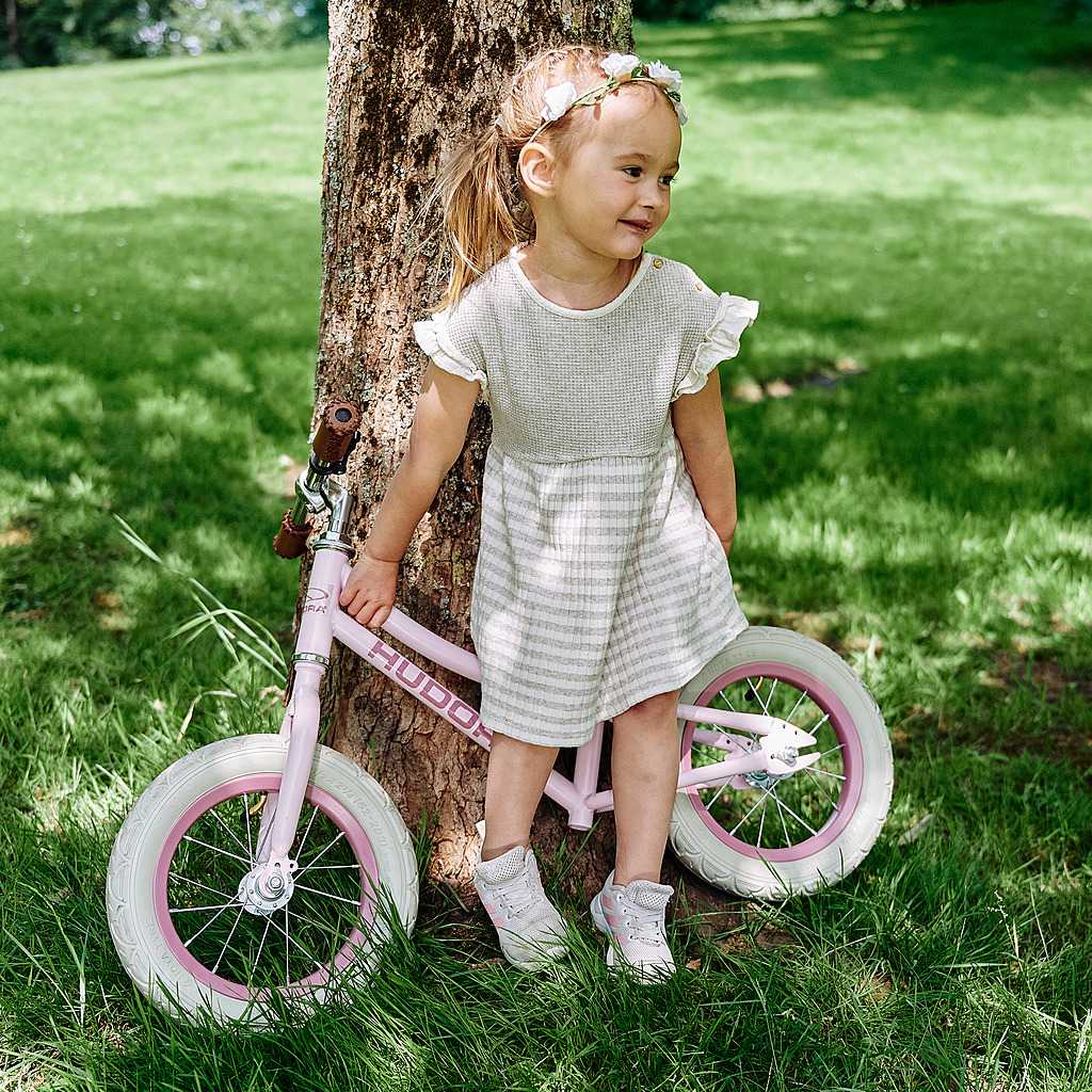 Hudora Retro Girl running bike (pink, 87cm × 42cm × 64cm, 5kg)