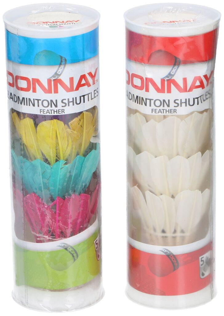 Donnay Badminton Bälle 5tlg (assortiert, 83g)