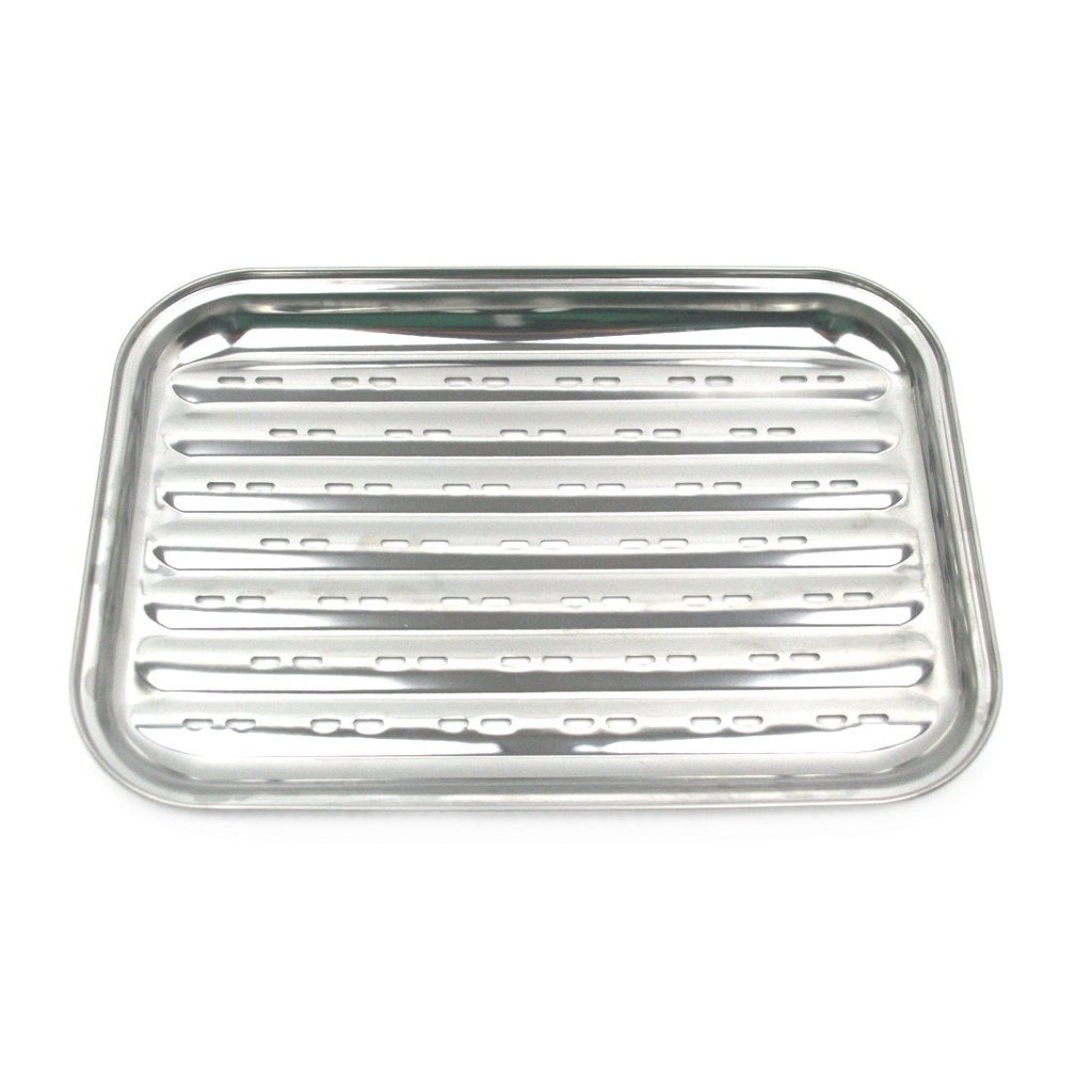 BBQ Collection Grill Plate (34.5cm × 24cm × 2.5cm, stainless steel)