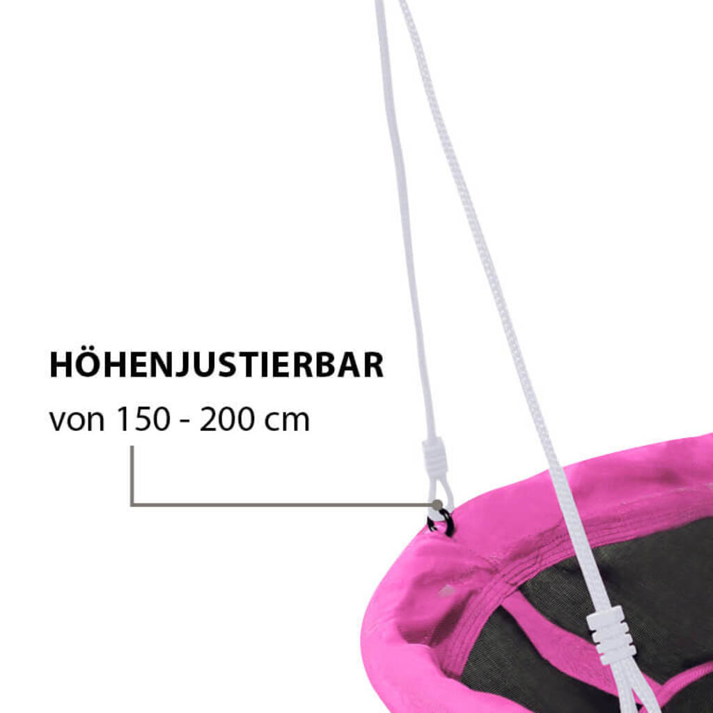 Hudora Nest Swing 90 (rosa, ⌀90cm × 90cm × 5cm, 3,4kg)