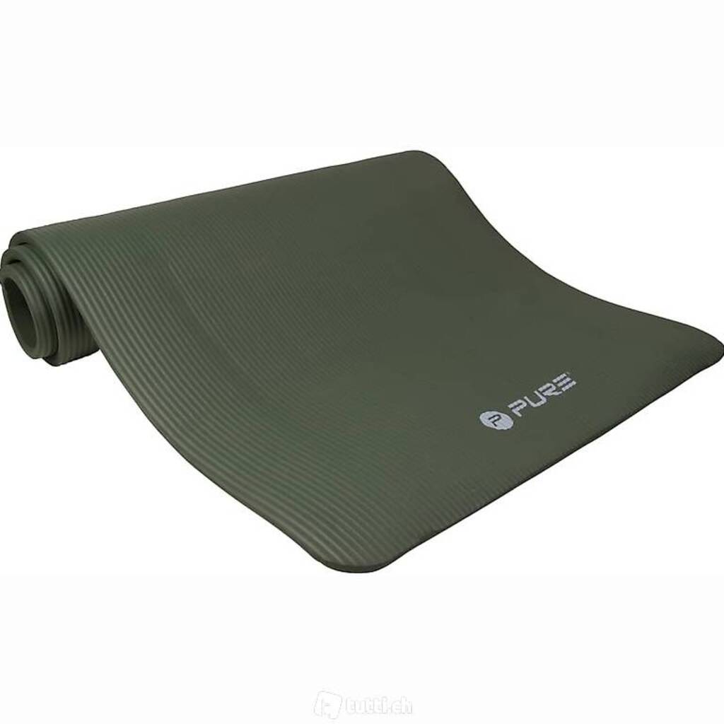 Pure2improve Fitnessmatte (dunkelgrün, 180cm × 80cm × 1.5cm)
