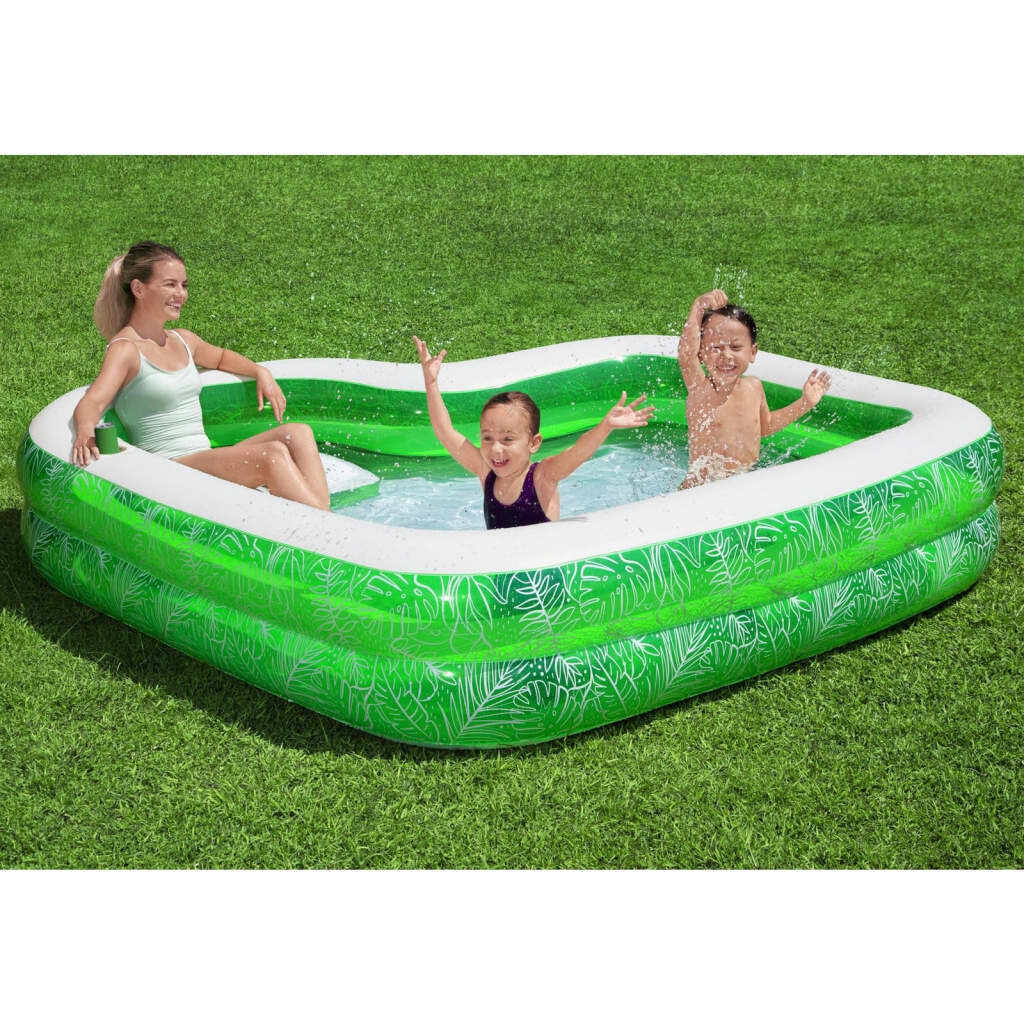 Bestway Rechteckiger Pool Tropical Paradise (Grün, 231cm × 231cm × 51cm)
