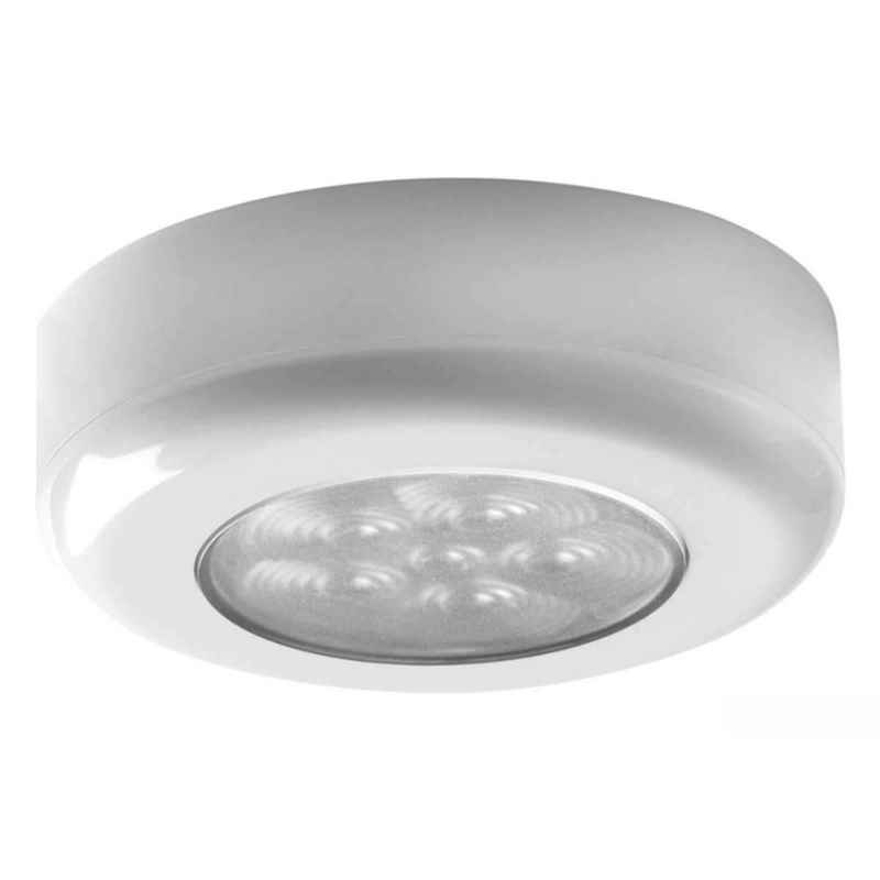 Ceiling light ABS housing, white w. 6 white LEDs