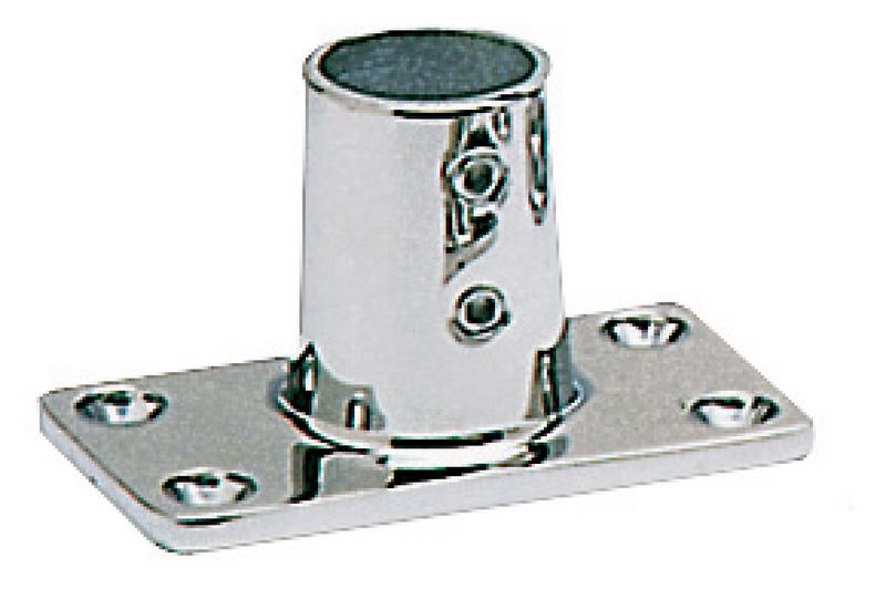 Railing support bracket, round AISI316 60° 25 mm