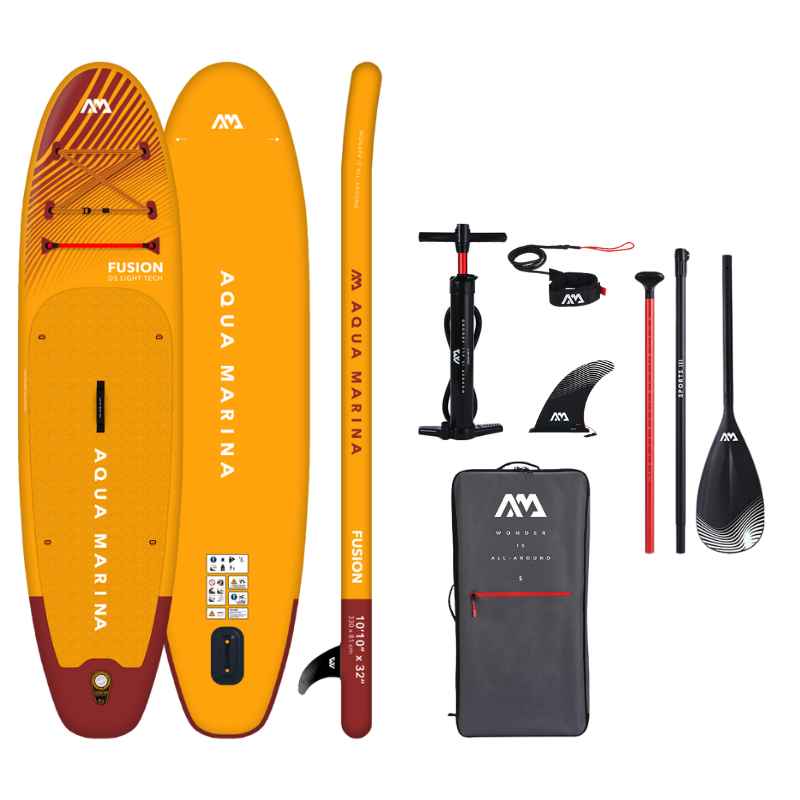  Aqua marina All-around iSUP fusion 10`10" avec siège et pagaie SUP / kayak (Before Sunset / orange, 330cm × 81cm × 15cm, 8.8kg)