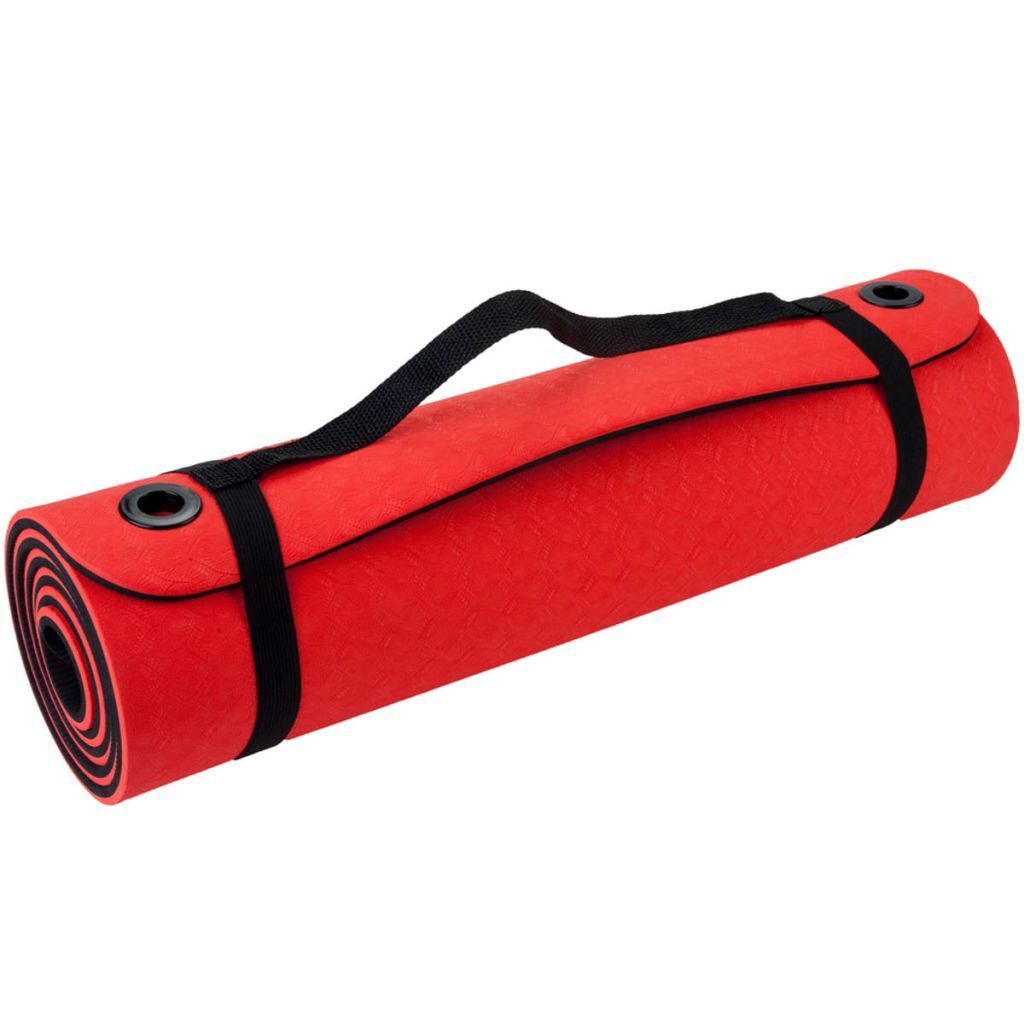 Pure2improve Fitness Mat TPE (red, 173cm × 61cm × 1cm)