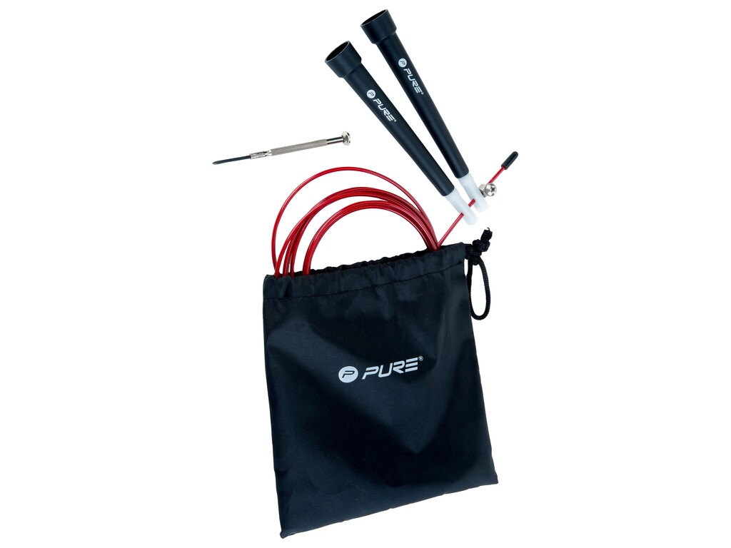 Pure2improve skipping rope Speed (black/red, 118g)