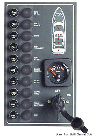 Electrical control panel 10 switches