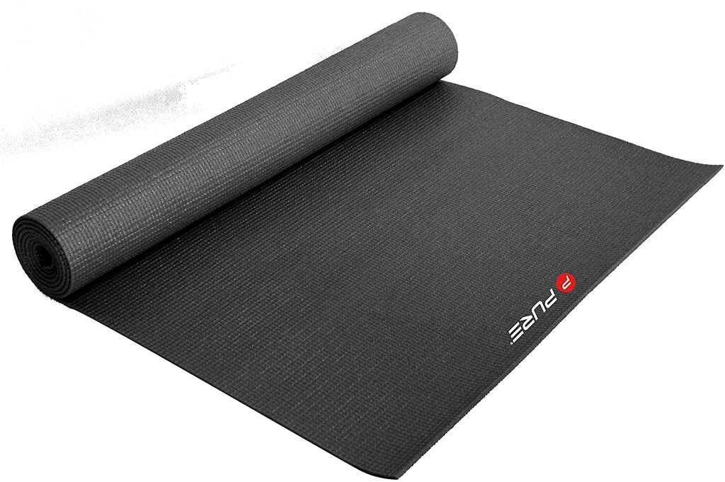Pure2improve yoga Mat (black, 172cm × 61cm × 0.4cm, 0.85kg)