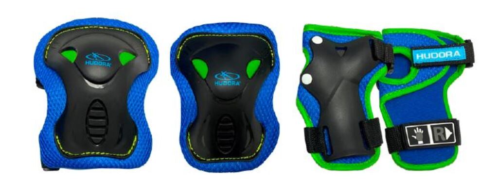 Hudora Biomechanisches Protektoren-Set für Kinder (blau, S)