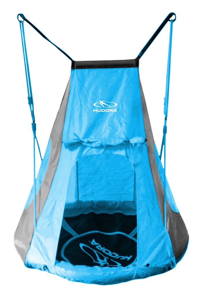 Hudora Cosy Castle Tent for Nest Swing 90 (light blue/grey, 90cm × 90cm × 108cm)