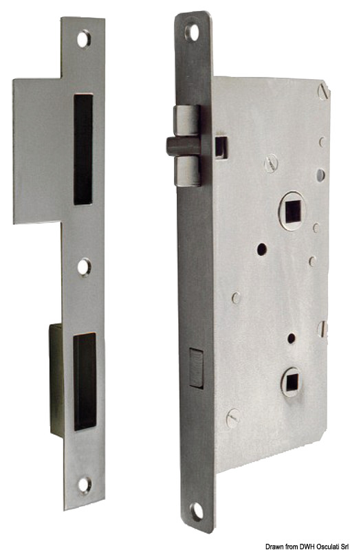 Lock w.internal locking brass chrome plated left