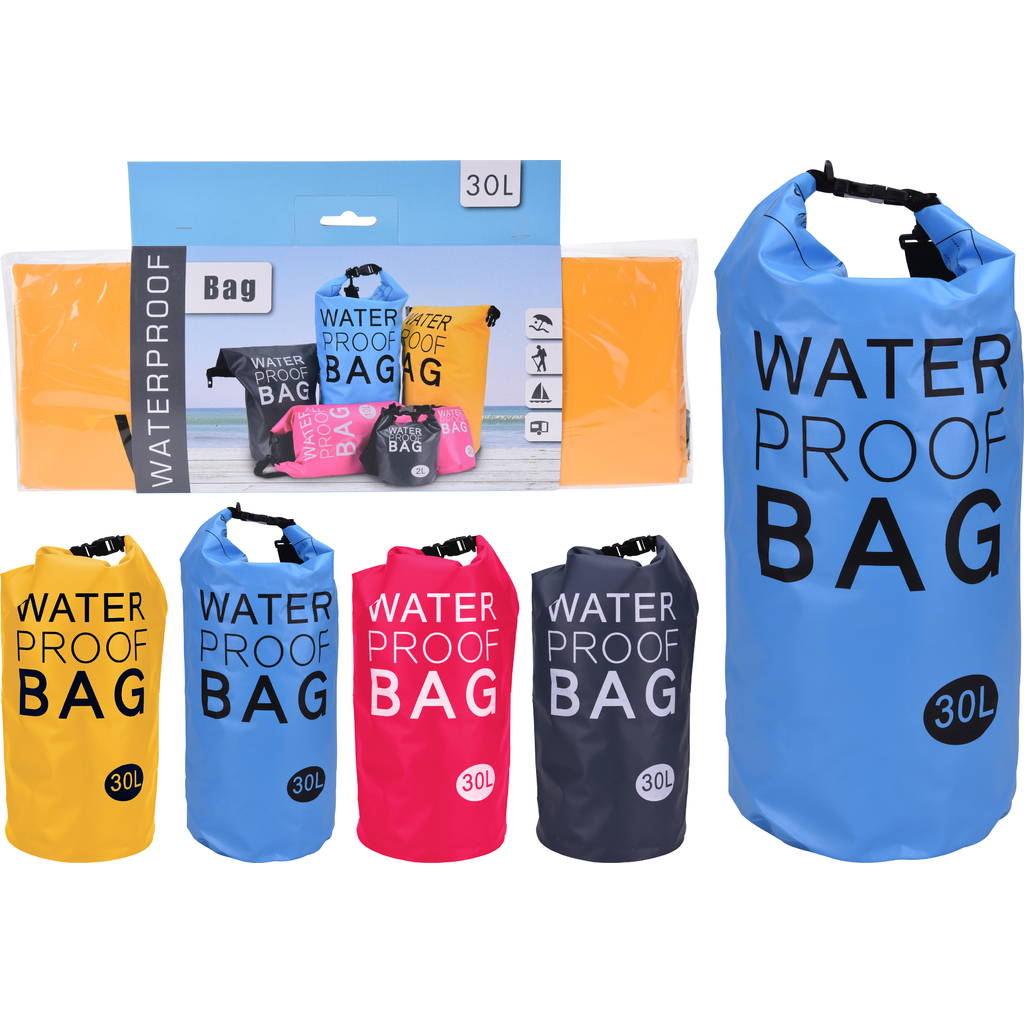 CHAMP drybag - Waterproof bag (blue/yellow/pink/black, 67cm × 38.5cm × 1cm, 30l, 0.445kg)
