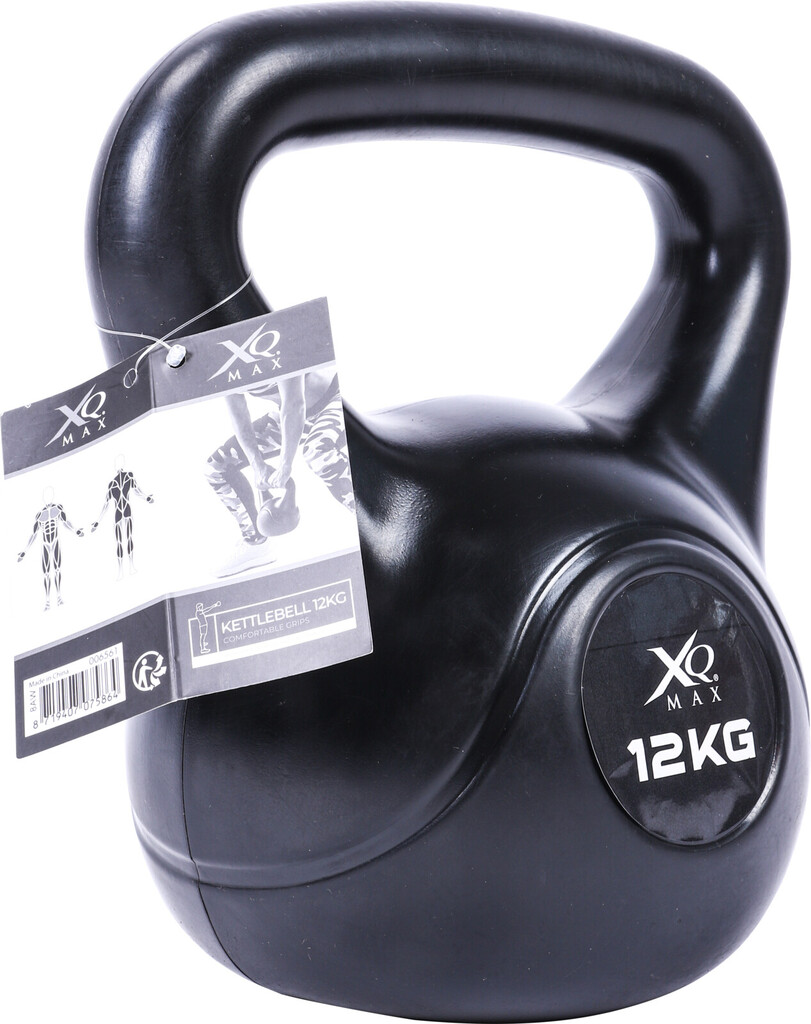 XQ Max Zement Kettlebell 12kg (schwarz)
