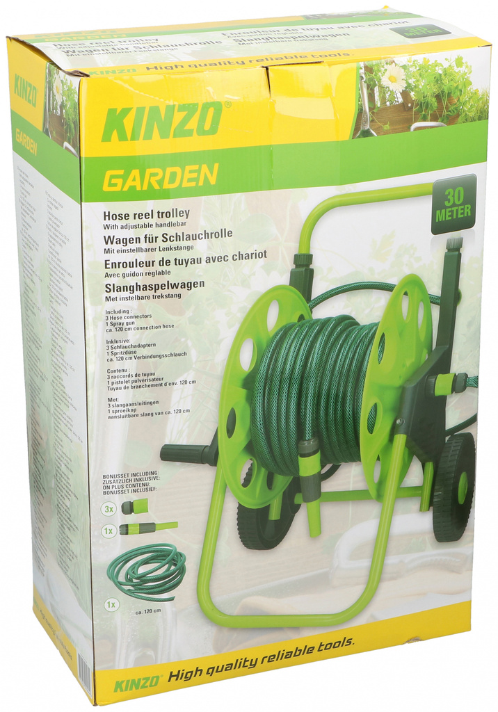 Carrello Kinzo per tubi da giardino (verde)