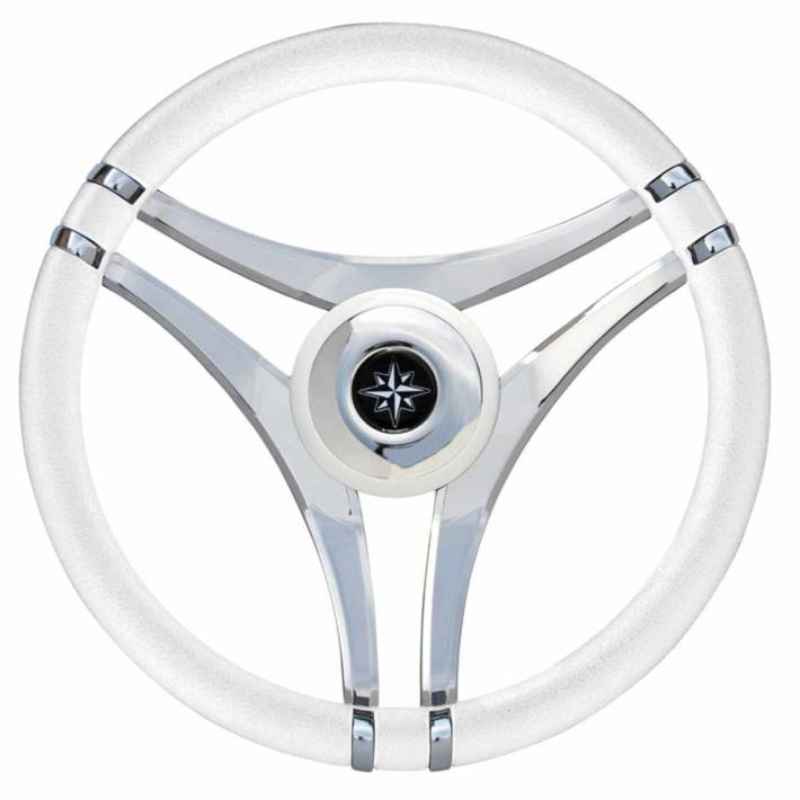 IMPACT steering wheel white VA steel spokes Ø 350mm